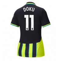 Camisa de time de futebol Manchester City Jeremy Doku #11 Replicas 2º Equipamento Feminina 2024-25 Manga Curta